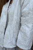 Cabbage Rose Cotton Quilted Jacket Stone